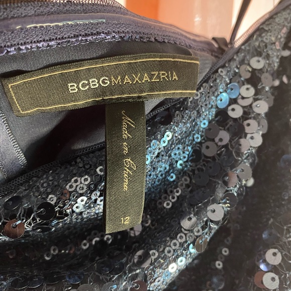 Blue Sequence Dress with Side Split - Picture 10 of 11